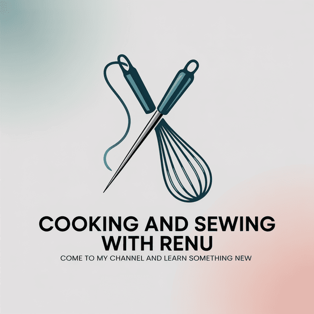 Logo for modern-2d-logo-design-cooking-and-sewing-with-renu-dmjlux